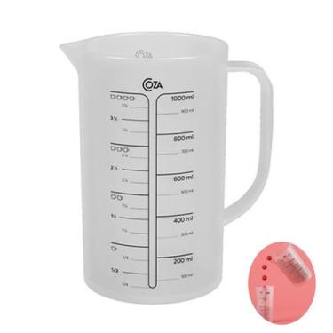 Imagem de Jarra Medidora 1 Litro Quantidades Massa Líquidos Natural Mix - 10573 