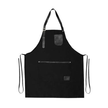 Imagem de Avental Preto Couro Chef de Cozinha Barista Barbearia Salao