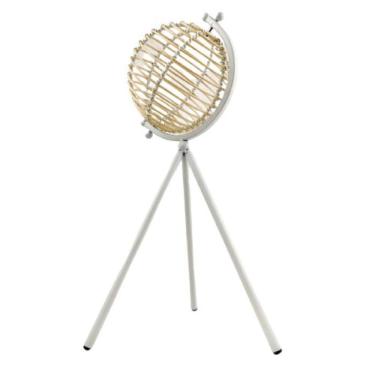 Imagem de Globo Terrestre Decorativo Branco Tripé Madeira 50X17Cm