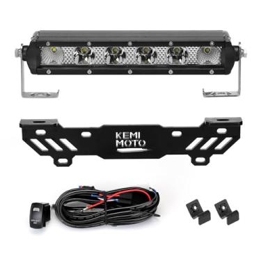 Imagem de KEMIMOTO Barra De Luz X3 Shock Tower Com Suporte Montagem E Interruptor Basculante, Chicote Elétrico Compatível Can-Am Maverick Max R Max, À Prova D'Água Ip65, 4,7 Mm Espessura, Resistente