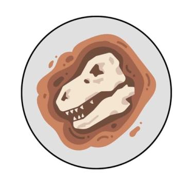 Imagem de Adesivo Decorativo Infantil Dinossauro, Circular, 7,5 cm, Modelos Variados (DN-325, BOPP, 7,5-CM)