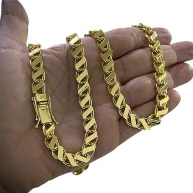 Imagem de Corrente Dubai 8mm S Fecho 750 Banhado a Ouro 18k - ToJoia18k