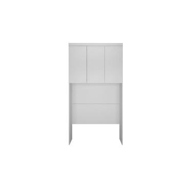 Imagem de Modulado de Quarto Armário Ponte Aéreo Solteiro Rizon/Linea c/ 3 Portas Neve - Novo Horizonte