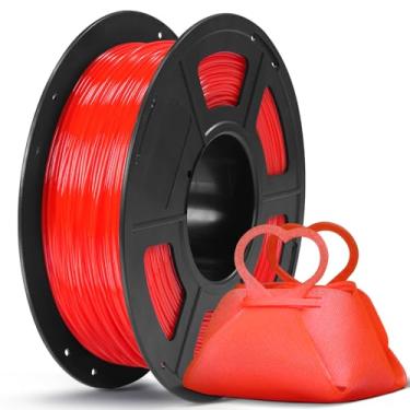Imagem de ANYCUBIC Filamento Tpu 1,75 Mm, Macio E Flexível Para Impressora 3D 95A, Precisão Dimensional De +/- 0,02 Impressão Com A Maioria Das Impressoras Fdm, Carretel 1 Kg, Vermelho Transparente