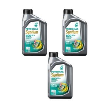 Imagem de Kit 3 Óleos Motor 10W30 Syntium 800 SE Petronas 1 Litro - PETRONAS - 3