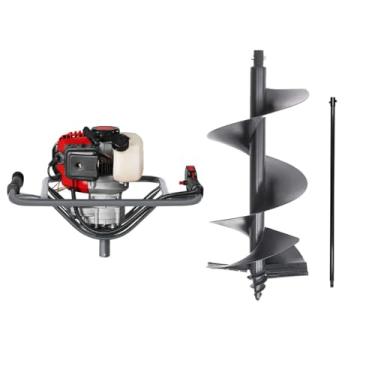 Imagem de Perfurador De Solo Gasolina Branco Bps52 Com Broca De 200mm + Alongador Extensao 60cm