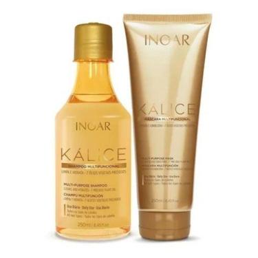 Imagem de Kit Inoar Kálice Shampoo 250ml Máscara 250g multifuncional vitamina E 