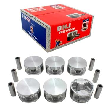 Imagem de DNJ Conjunto de pistões de tamanho grande P1108.30 para 1998-2011 / Chrysler, Dodge, Jeep, Plymouth/Caravan, Grand Caravan, Grand Voyager, Pacifica, Town & Country, Voyager, Wrangler / 3,8L / OHV / V6