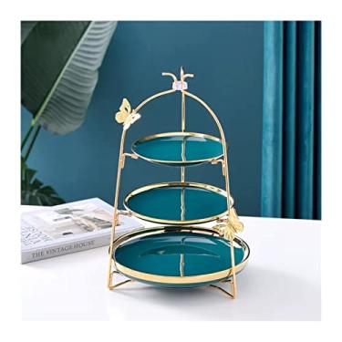 Imagem de Suporte de bolo, mesa de sobremesa, mesa de sobremesa comercial, prateleira de exibição temporária de bolo, sala de estar familiar, mesa de chá, prateleira de exibição de bandeja de frutas, prato de
