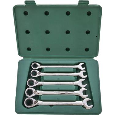 Imagem de Jogo De Chave Combinada C/Catraca Reversível 10 A 14Mm 5 Pçs