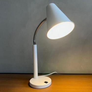 Imagem de Abajur Luminária De Mesa Para Leitura Metal Flexível Interruptor Liga 