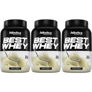 Imagem de Kit 3X Best Whey - 900g Vanilla Cream - Atlhetica Nutrition-Masculino