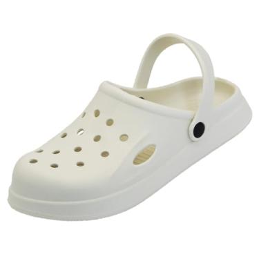 Imagem de Tamancos macios de jardim para mulheres e homens, sem cadarço, tira no calcanhar, sandálias mules, chinelos leves, praia, casa, roupa casual, antiderrapante, sola de almofada de ar, escorregadores