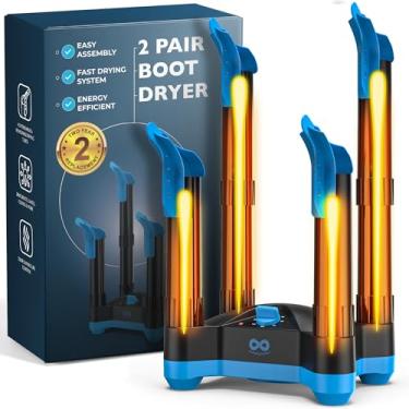 Imagem de Everlasting Comfort Secador de botas de convecção silencioso para botas de trabalho, aquecedor de botas, energético, ideal para tênis (modelo base de 2 pares)