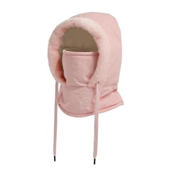 Imagem de Zxpjkyu Gorro de Esqui com Capuz, Cachecol Ajustável, Proteção para O Pescoço, Balaclava para Ciclismo, Corrida, Motociclismo, Trekking E Snowboard, Adultos Rosa