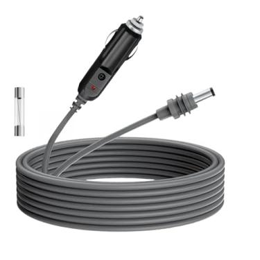 Imagem de Carregador de carro resistente de 12 V a 24 V para Starlink Mini | Cabo de alimentação CC de 3 m com plugue de isqueiro | Design à prova d'água e à prova de choque para caminhões, ônibus, barcos