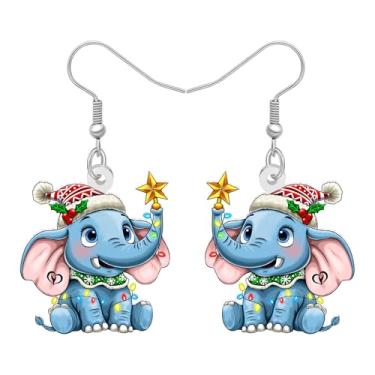 Imagem de YAYAKO Brincos de elefante fofos de acrílico com pingente de animal joia anime elefante presentes para mulheres, Medium, Acrílico, Sem pedra preciosa