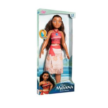 Imagem de Boneca Moana Com Colar Mágico Disney Infantil Mini My Size - Baby Brin