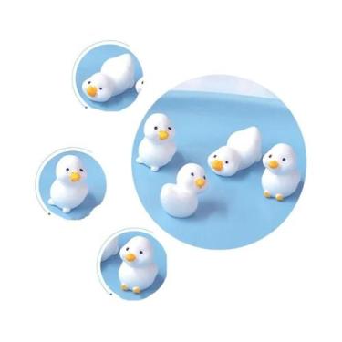 Imagem de Ornamento De Borracha Em Forma De Pato Amarelo Com Anel De Natação E C