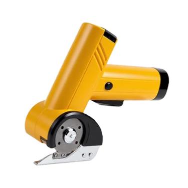 Imagem de Depisuta Cortador de Tecido, Aparador de Couro Elétrico Sem Fio Recarregável de 4,2 V Com Espessura de Corte de 6 Mm LED Cortador de Papelão Portátil Leve para Papel de Roupas (Amarela)