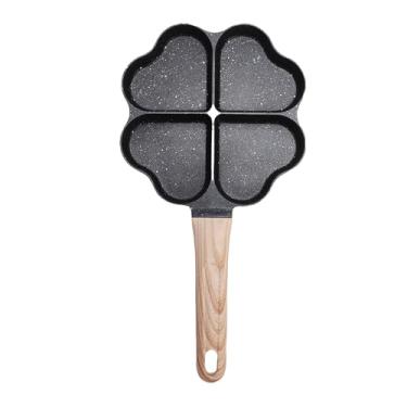 Imagem de Haofy Panela de Ovo Em Forma de Coração, Frigideira Antiaderente de Omelete de 4 Xícaras Com Alça para Ficar Fria, para Cozinhar café da manhã, Panquecas, Hambúrgueres