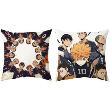 Imagem de Capas de almofada Haikyuus Anime Decorative 45x45cm, 2 peças