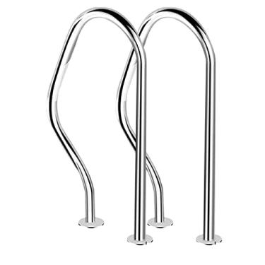 Imagem de Corrimão de segurança para piscina de aço inoxidável 304 com acessórios de instalação