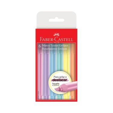 Imagem de Marcador de Texto Faber-Castell Grifpen Pastel com 6 Cores - Faber Cas