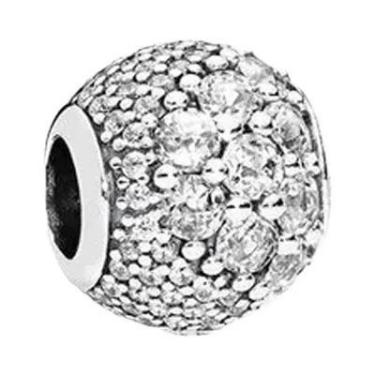 Imagem de Pulseira Feminina De Prata Esterlina 925 Com Pingente Redondo De Floco