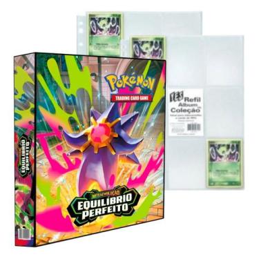 Imagem de Álbum Pasta Fichário Pokemon Mega Evolução Equilibrio Perfeito com 20 