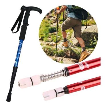 Imagem de Bengala de Trekking Caminhada 110 cm Trilha Bastão Aluminio - loja 01