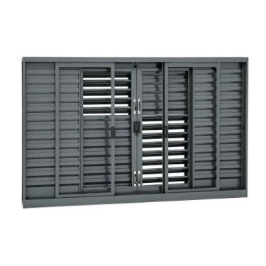 Imagem de Janela Veneziana Multiflex em Aço 100 x 200 x 16 cm 6 Folhas Silenfort
