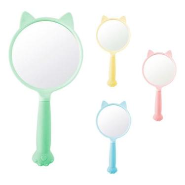Imagem de Espelho Mao Redondo De Plástico Gatinho Maquiagem Oferta - nova avenid