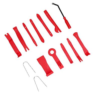 Imagem de Kit de ferramentas para furadeira automática, conjunto de ferramentas de acabamento de carro portátil resistente ao desgaste, conveniente e fácil de carregar para uso profissional de caminhão para carro para uso geral para trailer (vermelho)