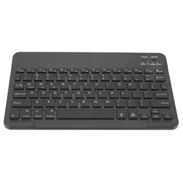 Imagem de Mini teclado sem fio, teclado portátil sem fio rgb retroiluminado usb teclado de escritório ergonômico para android, para ios, para os x, para vitórias(Preto)