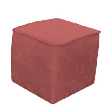 Imagem de Puff Decorativo Quadrado Veludinho Rose -Bela Casa Shop