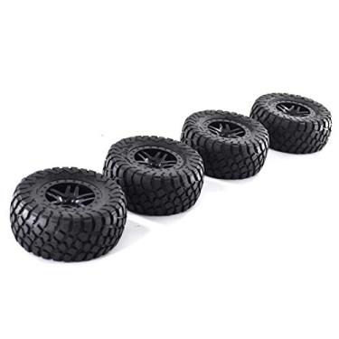 Imagem de 4 peças Pneus e rodas de caminhão RC de curso curto - Miuezuth ultra macio 110 mm 1/10 pneu para Traxxas HSP Tamiya HPI Kyosho RC modelo carro off-road caminhão rastreador corrida RC carro modelo