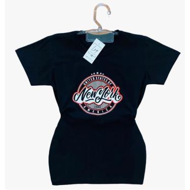 Imagem de Camiseta Feminina Baby Look Algodão New York United States - Lmp Confe