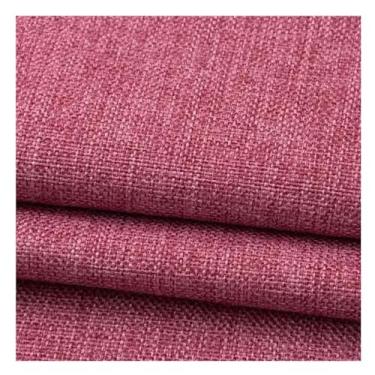Imagem de Costura e Tecido Tecido De Linho De Cor Sólida 1 Jarda, Tecido De Estofamento Diy Para Cadeiras, Sofá, Cortinas De Toalha De Mesa, Pano De Linho Macio E Espesso, Lavável À Máquina (Color : Peach pink