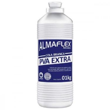 Imagem de Cola Branca Almaflex Extra Profissional Pva 1Kg - ALMATA, Branco