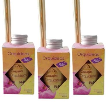 Imagem de 3 Aromatizador Ambiente Vareta Difusor Cheiroso Perfume Casa 100ml Odo