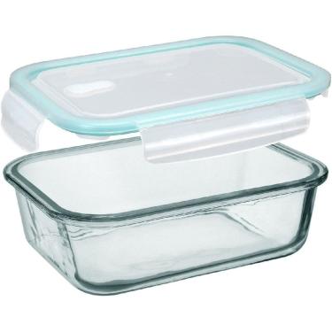 Imagem de POTE MANTIMENTOS HERMÉTICO HOME&CO VIDRO TEMPERADO 1L 6x19x14cm TRANSPARENTE