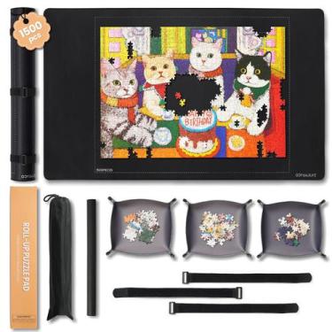 Imagem de Puzzle Mat Roll Up Odyssolve com 3 bandejas de classificação de 1500 p
