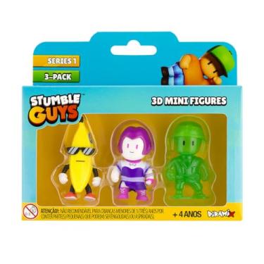 Imagem de Brinquedos Estrela, Stumble Guys Kit Figuras 3D Banana Guy, Lilith Nightshade, Army Man, Multicolor