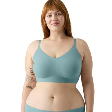 Imagem de True & Co Sutiã feminino True Body Lift triangular com alça ajustável, Azul mineral, P
