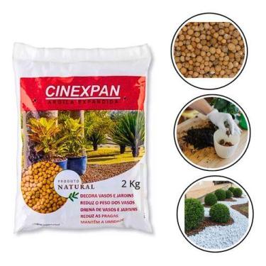 Imagem de Argila Expandida Para Jardinagem Drenagem Vaso 4l (2kg) - Cinexpan