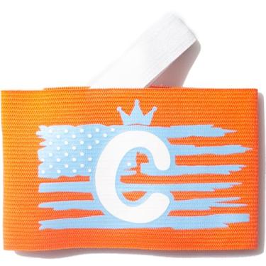 Imagem de Lunmeer Braçadeira de capitão juvenil para time de futebol do ensino médio, faixa de braço de capitão de futebol para criança (vermelha)