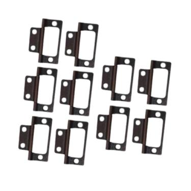 Imagem de IEUDNS 10 peças de dobradiças de porta de ferro, acessórios versáteis e resistentes para estante, sala de estar, casa e uso doméstico, Vermelho Antigo