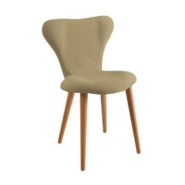Imagem de Cadeira Jacobsen Linho Bege 82x53x51 cm Daf Mobiliário