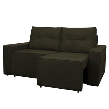 Imagem de Sofá Retrátil 2 Lugares 1,80 Confortável Polo Marrom